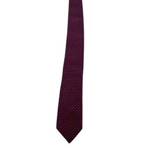 Mens Brooks Brothers Silk Tie  62" Red & Navy Diamond Pattern